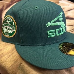 Chicago White Sox New Era 59fifty 7 1/2 Hat Club Green With Envy 75th Anni Patch